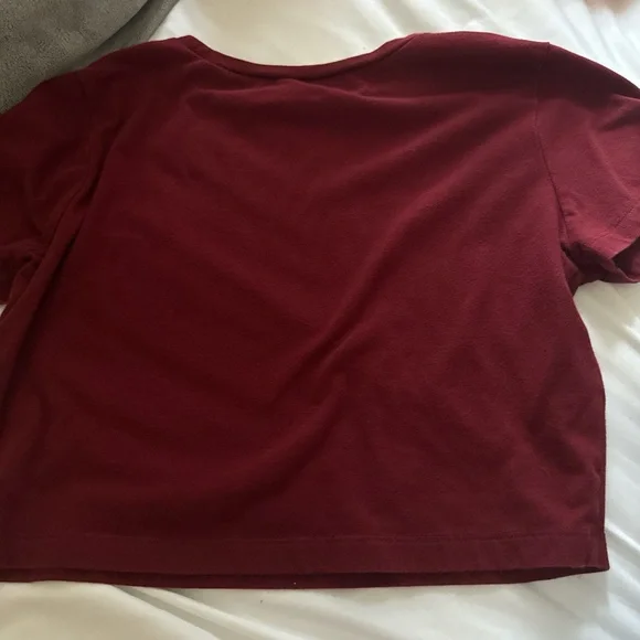 Wild Fable Red Crop T-Shirt Short Sleeve - Picture 2 of 2